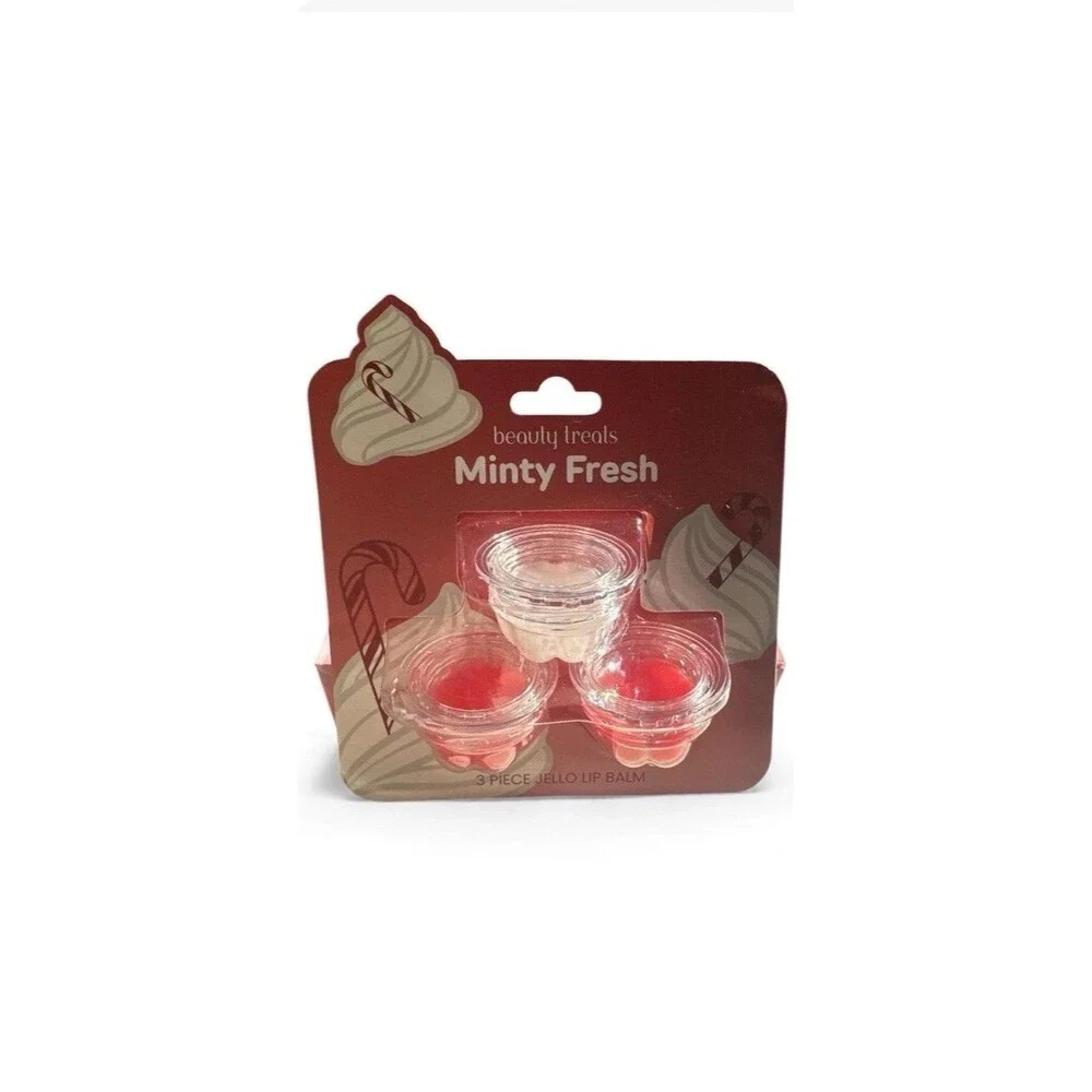 3PC Beauty Treats Minty Fresh Jello Lip Balm Set New In Box - Picture 4 of 4